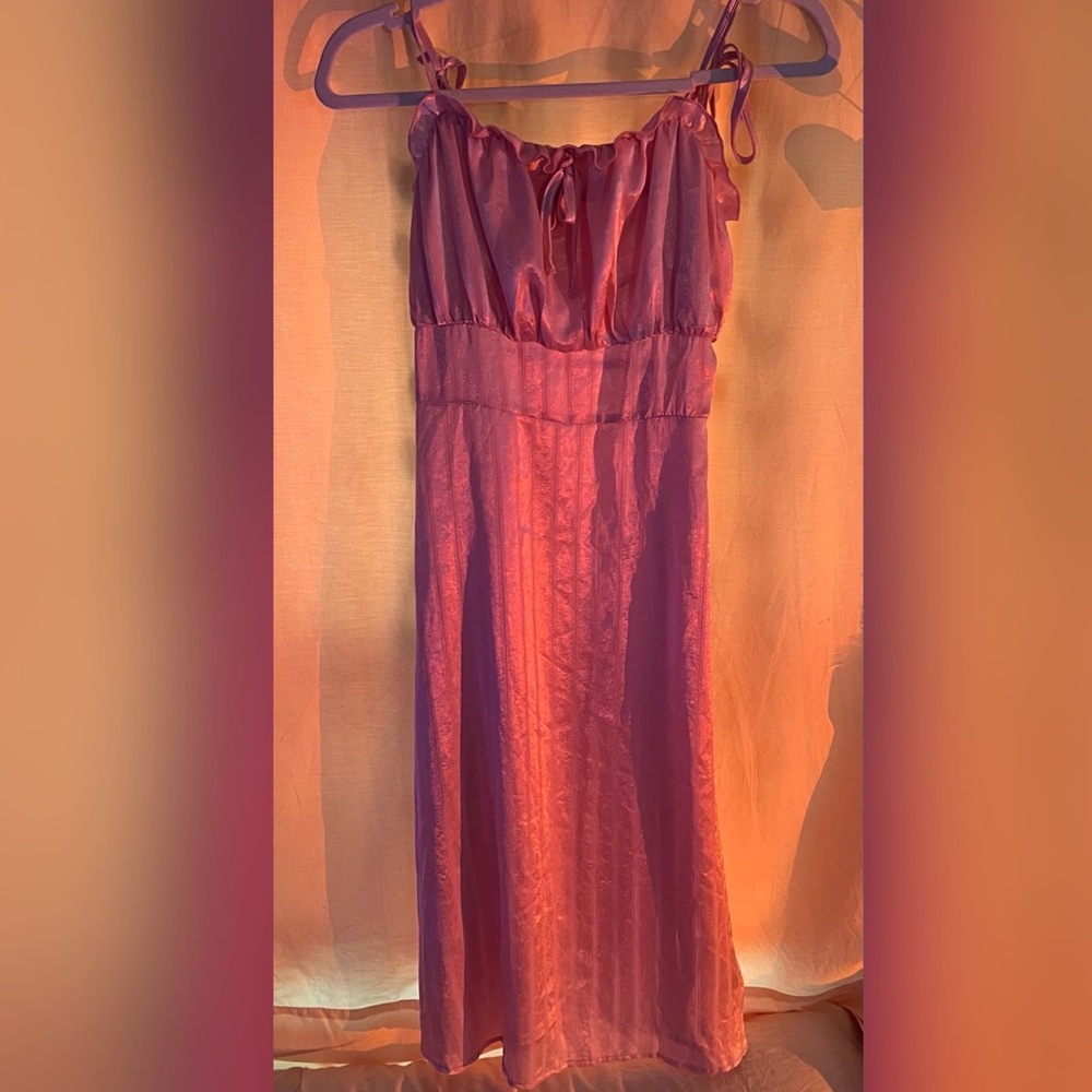 THRIFTED SILK BABYDOLL DRESS